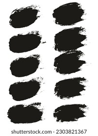 Round Brush Thick Short Background Artist Brush High Detail Abstract Vector Background Set 