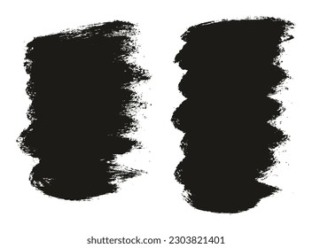 Round Brush Thick Short Background Artist Brush High Detail Abstract Vector Background Set 