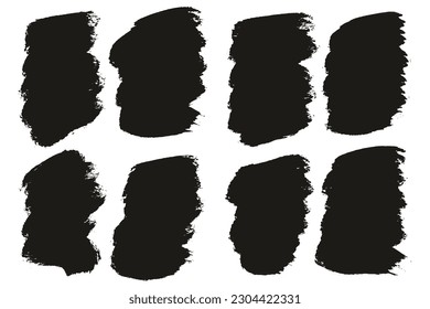 Round Brush Thick Short Background Artist Brush High Detail Abstract Vector Background Set 