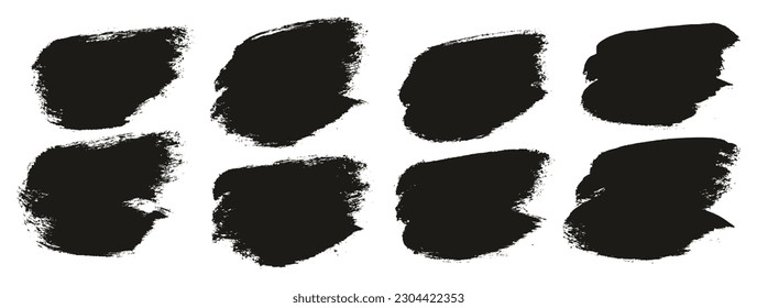 Round Brush Thick Short Background Artist Brush High Detail Abstract Vector Background Set 