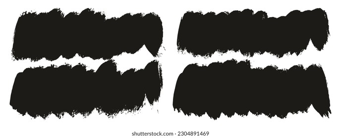 Round Brush Thick Short Background Artist Brush High Detail Abstract Vector Background Set 