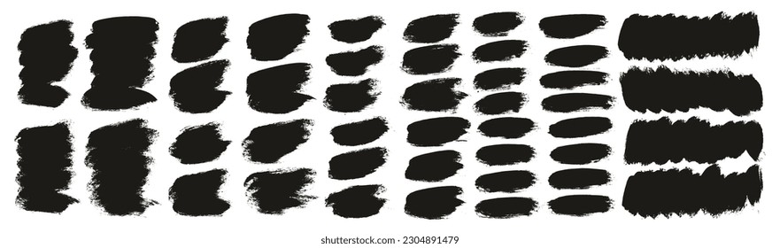 Round Brush Thick Short Background Artist Brush High Detail Abstract Vector Background MEGA Set 