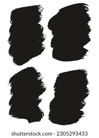 Round Brush Thick Short Background Artist Brush High Detail Abstract Vector Background Set 