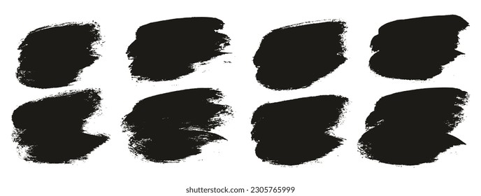 Round Brush Thick Short Background Artist Brush High Detail Abstract Vector Background Set 
