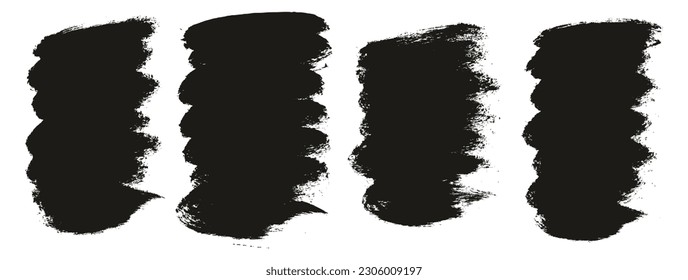 Round Brush Thick Short Background Artist Brush High Detail Abstract Vector Background Set 