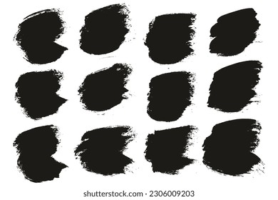 Pincel redondo Pincel grueso de fondo corto Pincel de fondo conjunto de fondo de vectores abstracto de alto detalle 