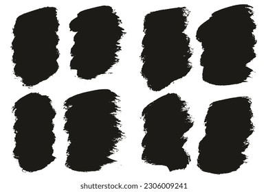 Round Brush Thick Short Background Artist Brush High Detail Abstract Vector Background Set 