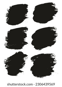 Round Brush Thick Short Background Artist Brush High Detail Abstract Vector Background Set 