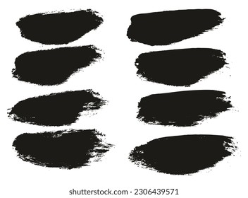 Round Brush Thick Short Background Artist Brush High Detail Abstract Vector Background Set 