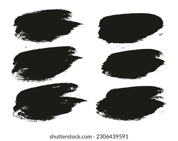 Round Brush Thick Short Background Artist Brush High Detail Abstract Vector Background Set 
