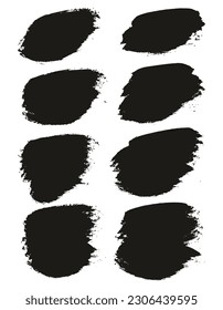 Round Brush Thick Short Background Artist Brush High Detail Abstract Vector Background Set 
