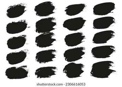 Round Brush Thick Short Background Artist Brush High Detail Abstract Vector Background Set 