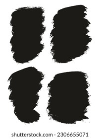 Round Brush Thick Short Background Artist Brush High Detail Abstract Vector Background Set 