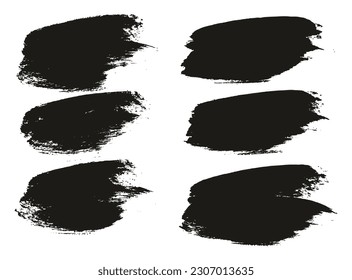 Round Brush Thick Short Background Artist Brush High Detail Abstract Vector Background Set 