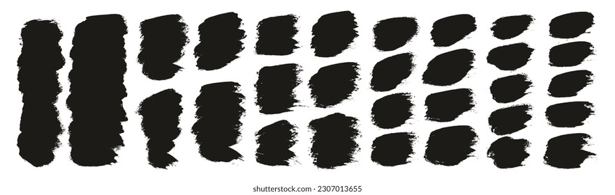 Round Brush Thick Short Background Artist Brush High Detail Abstract Vector Background MEGA Set 