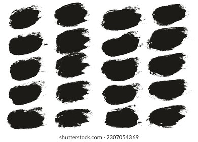 Round Brush Thick Short Background Artist Brush High Detail Abstract Vector Background Set 