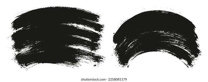 Round Brush Thin Curved Background Mix Artist Brush High Detail Abstract Vector Background Mix Set 
