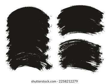 Round Brush Thin Curved Background Mix Artist Brush High Detail Abstract Vector Background Mix Set 