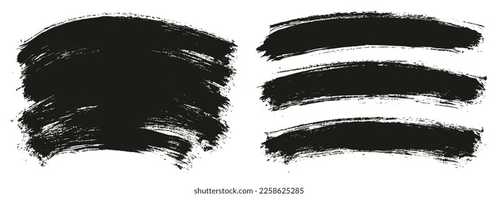 Round Brush Thin Curved Background Mix Artist Brush High Detail Abstract Vector Background Mix Set 