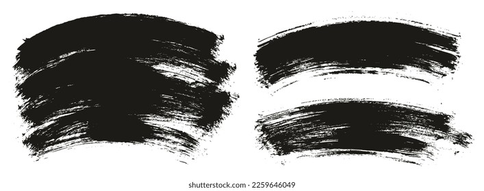 Round Brush Thin Curved Background Mix Artist Brush High Detail Abstract Vector Background Mix Set 