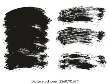 Round Brush Thin Curved Background Mix Artist Brush High Detail Abstract Vector Background Mix Set 