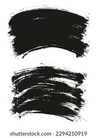 Round Brush Thin Curved Background Artist Brush High Detail Abstract Vector Background Set 