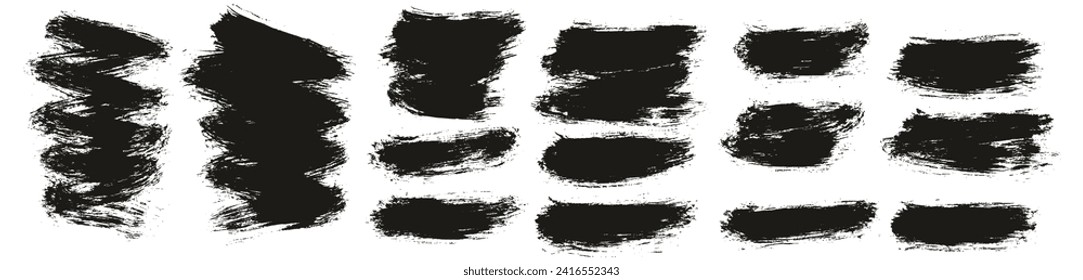 Round Brush Thin Short Background Artist Brush Hand Drawn High Detail Abstract Vector Background MEGA Set 