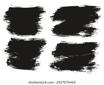 Round Brush Thin Short Background Artist Brush Hand Dawn High Detail Abstract Vector Background Set 