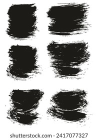 Round Brush Thin Short Background Artist Brush Hand Dawn High Detail Abstract Vector Background Set 