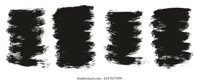 Round Brush Thin Short Background Artist Brush Hand Drawn High Detail Abstract Vector Background Set 