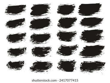 Round Brush Thin Short Background Artist Brush Hand Drawn High Detail Abstract Vector Background Set 