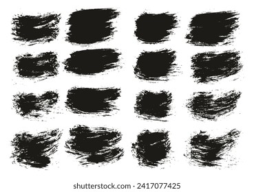 Round Brush Thin Short Background Artist Brush Hand Drawn High Detail Abstract Vector Background Set 