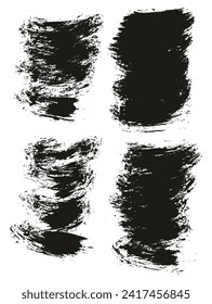 Round Brush Thin Short Background Artist Brush Hand Dawn High Detail Abstract Vector Background Set 