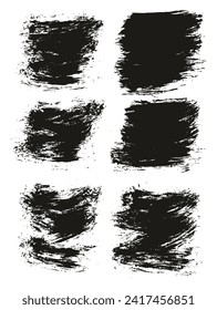 Round Brush Thin Short Background Artist Brush Hand Dawn High Detail Abstract Vector Background Set 