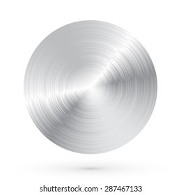Round brushed metal with highlights and shadows