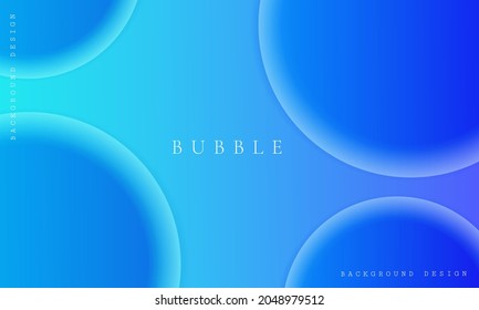 Round bubble background. Trendy blue gradient shape composition. Vector Eps10 Background