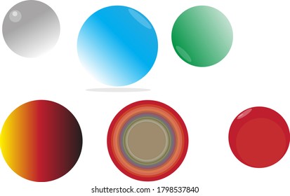 
Round bubble with many bright colors