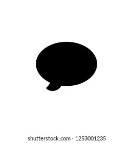 Round bubble message icon in glyph style