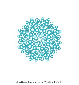 round bubble pattern design in blue colors