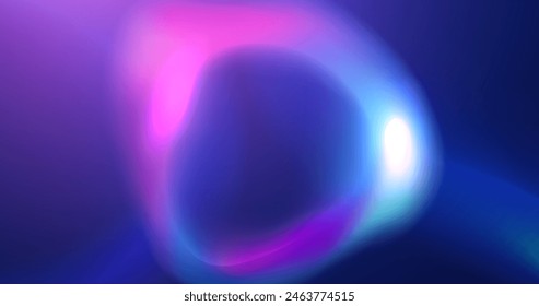 Round bubble spheres northern lights background vector design in eps 10