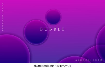 Round bubbles background. Trendy purple gradient shape composition. Vector Eps10 Background