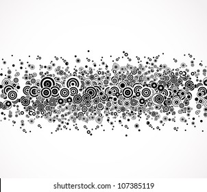 Round bubbles pattern. Vector