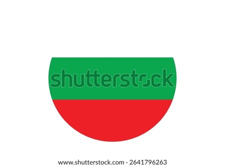 Round  Bulgaria Flag Icon –  Bulgaria Flag Circular Vector Badge with Standard Colors and National Symbol. Circle Flag Icon of  Bulgaria, Button Badge Icon.
