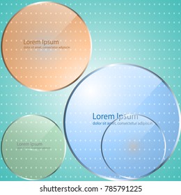 round business presentation templates, vector illustration