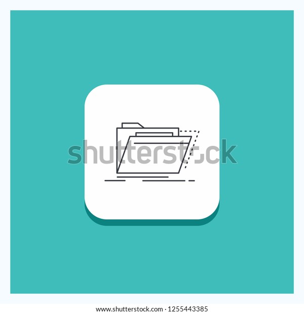 Round Button for Archive, catalog,\
directory, files, folder Line icon Turquoise\
Background