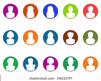 round button avatar icons