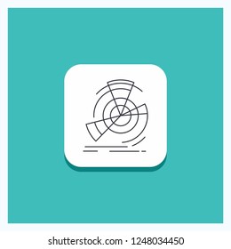 Round Button for Data, diagram, performance, point, reference Line icon Turquoise Background