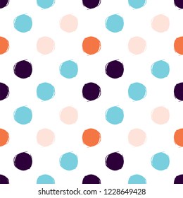 round button. Hand painted ink blob. Hand drawn grunge circle. Graphic design element for web, corporate identity, cards, prints etc. Vector illustration