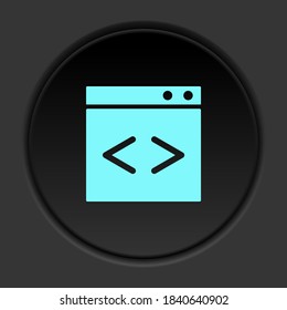 Round button icon, arrows, internet. Button banner round, badge interface for application illustration