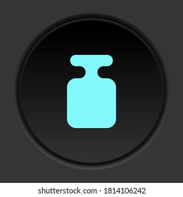 Round button icon, Atm, cashbox. Button banner round, badge interface for application illustration